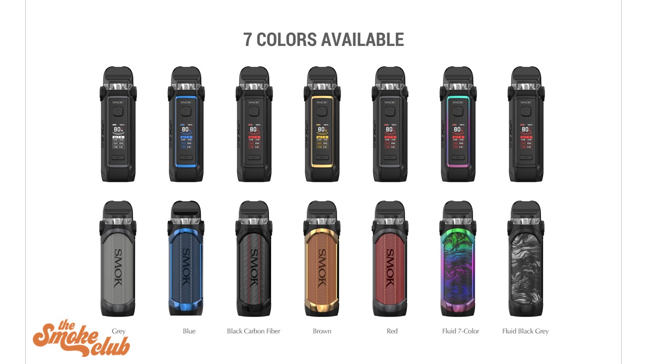 SMOK IPX 80W Pod Kit với 7 màu đa dạng